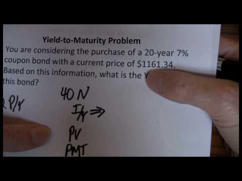 how to calculate yield to maturity