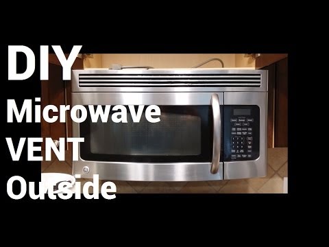 how to install microwave with vent