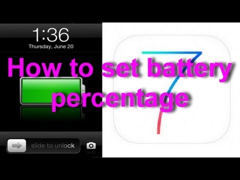 how to on battery percentage in ios 7