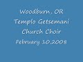 el coro de la iglesia templo getsemani canta para el se�or. church choir from temple gethsemane sings for the lord on a sunday afternoon.
