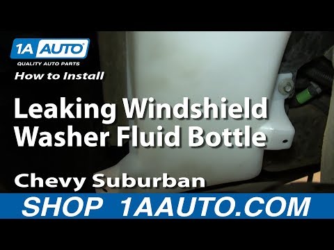 How To Install Replace Leaking Windshield Washer Fluid Bottle 2000-06 Chevy Suburban Tahoe GMC Yukon