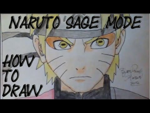 how to draw naruto sage mode
