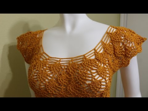Blusa fácil con piñas a crochet | Manualidades