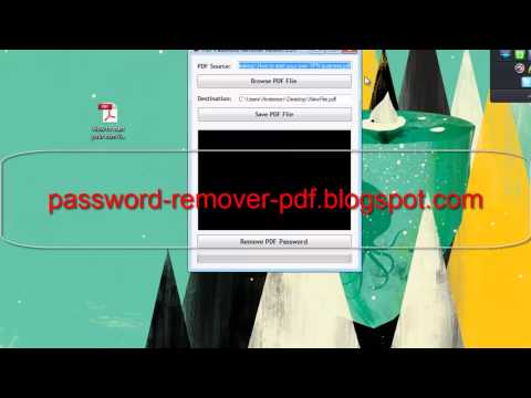 how to remove password from pdf