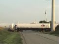 Long CN Freight Train at Rural Crossing