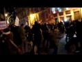 La policia nazional carga impunemente contra los manifestantes del 15M que protestan por las debastadoras medidas del gobierno que ha incumplido todas sus promesas electorales. Ha recortado derechos sociales y esta hundiendo a España aun más de lo que hizo el anterior gobierno.