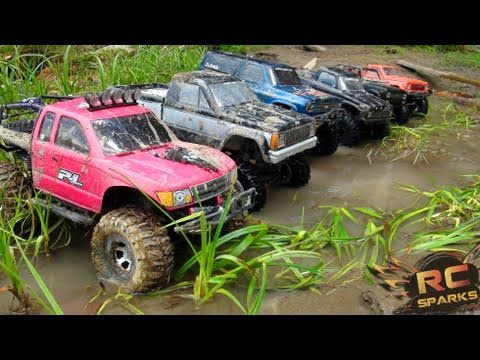 RC ADVENTURES –  6 Scale RC 4×4 Trucks in MUD, DIRT & a Forest! Group Trail Gathering  (GTG)