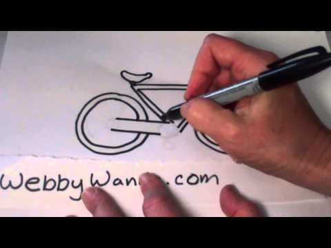 how to draw bicycle