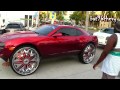 Camaro on 32's, 300 &amp; SRX on 30's, OUTRAGEOUS Charger on Forgis.. Gas Station - 1080p HD