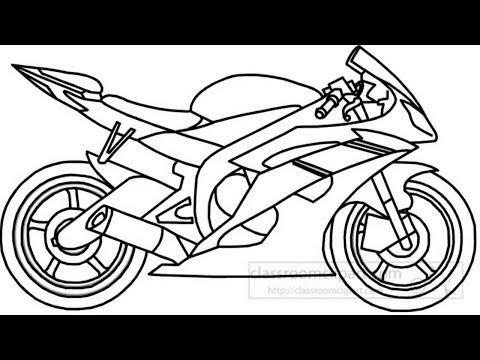 video-linktoworks-How to Draw a Yamaha Sports Bike / Easily Step By Step ...