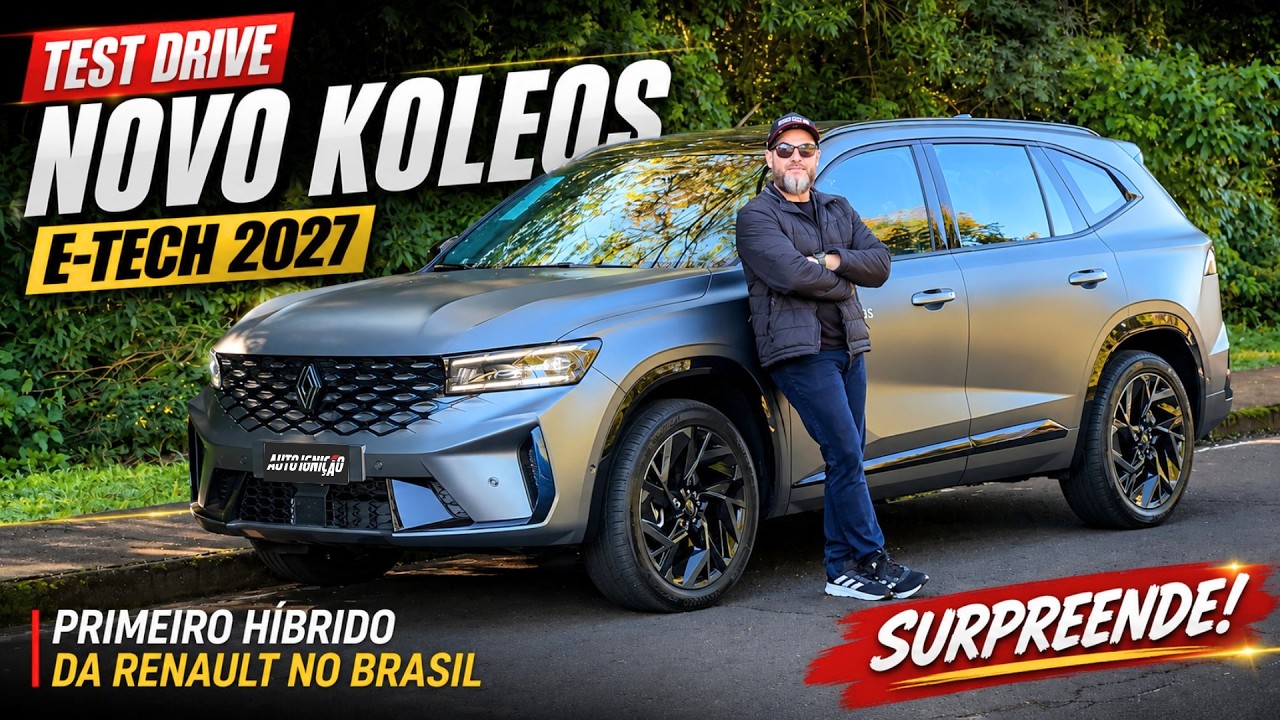 Novo RENAULT KOLEOS E-TECH 2027 - Surpreende! Test Drive Completo Na Cidade, Rodovia, Consumo!