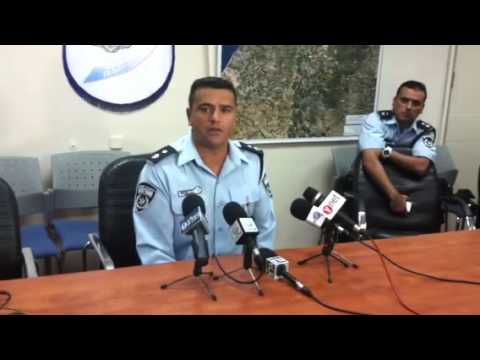 אשקלונים - מסיבת עיתונאים בתחנת המשטרה באשקלון.