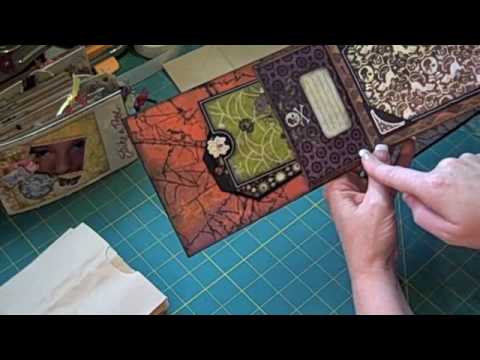 paper bag - This is how I make my paper bag mini scrapbook albums. It includes how I attach a canvas cover to the album. (c) Laura Denison The designs, pictures and inst...