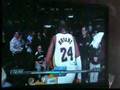 Kobe throws towel at ladys face