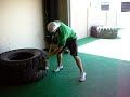 Slap Shot with Sledge Hammer on Tire