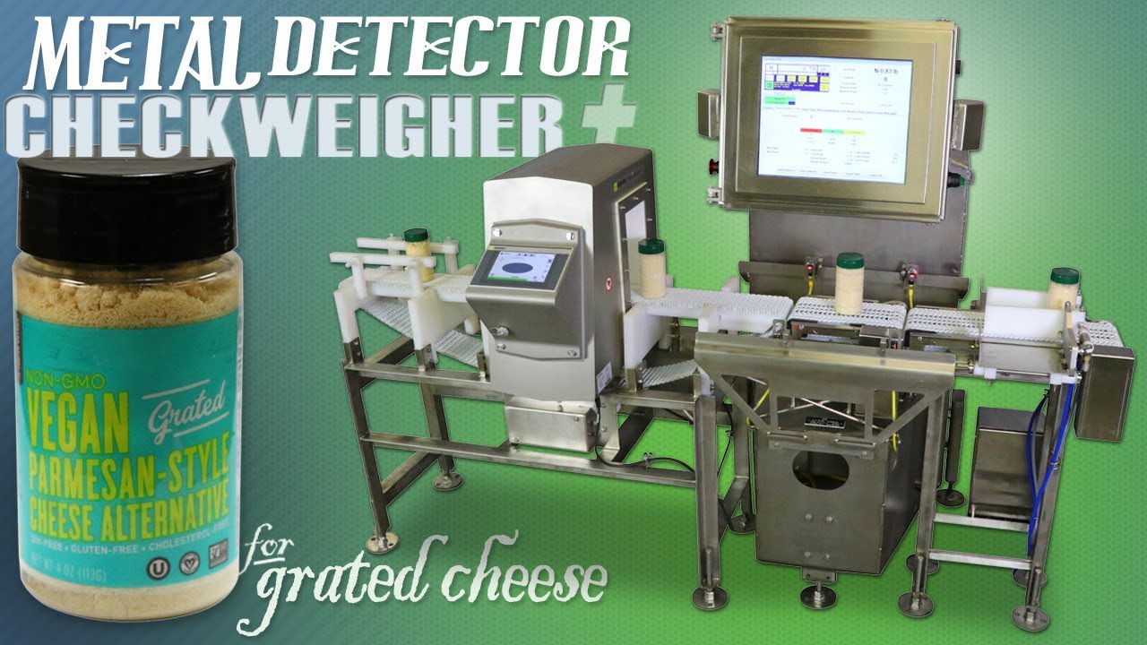 Grated Cheese Sorted By Weight with Checkweigher + Metal Detector (New Design)