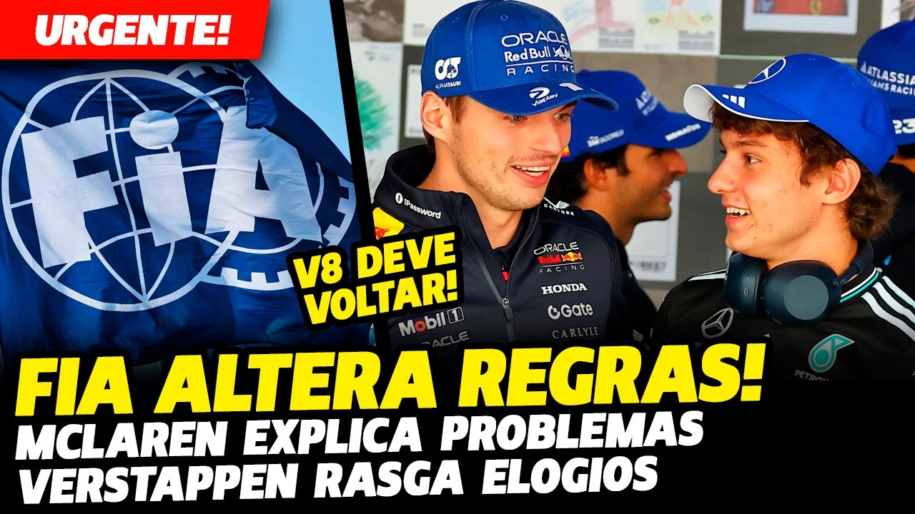 🚨URGENTE: FIA ANUNCIA MUDANÇAS IMPORTANTES NAS REGRAS DA F1, VERSTAPPEN ELOGIA ANTONELLI | FÓRMULA 1