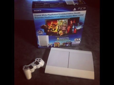 New Super Slim White PlayStation 3 Limited Edition Top-Load Bundle Unboxing