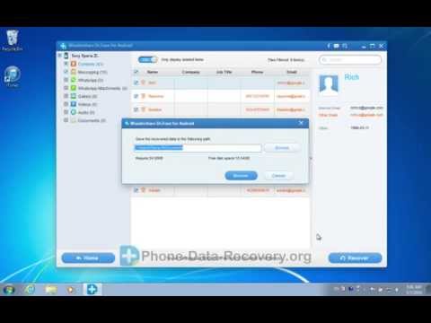 how to recover contacts in xperia p