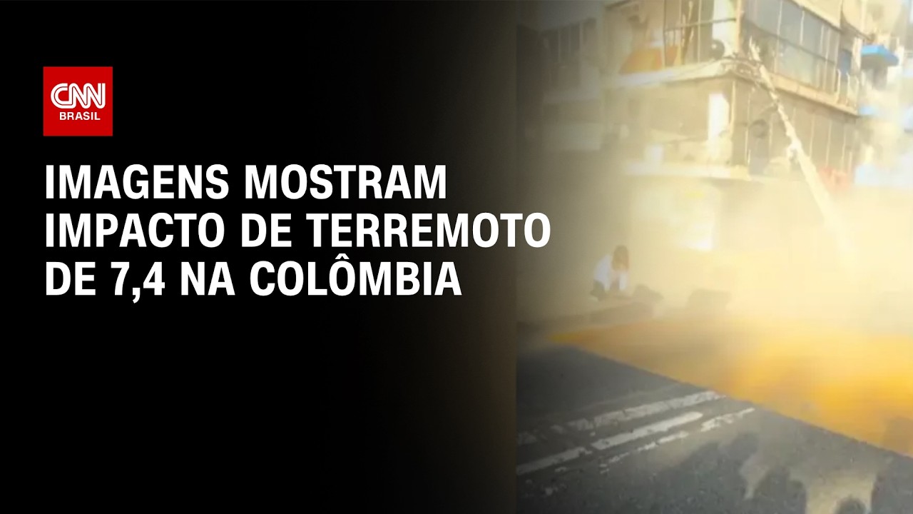 Vídeo mostra prédio balançando após terremoto de 7,4 na Colômbia | CNN BRASIL