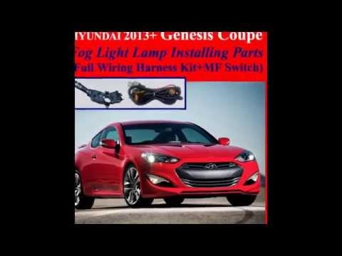 Fog Light Install Kit,Wiring Harness for 2013~2014 HYUNDAI Genesis Coupe+MF Sw