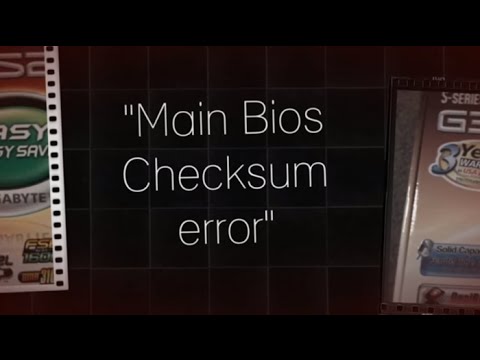 how to troubleshoot cmos checksum error