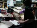 warming up on the ddrums