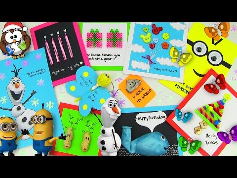 cards - DIY Gifts: Make Cards to give with gifts for Christmas, Valentines Day and Birthdays! In this DIY Gifts tutorial I show 10 easy DIY cards ideas, perfect for ...
