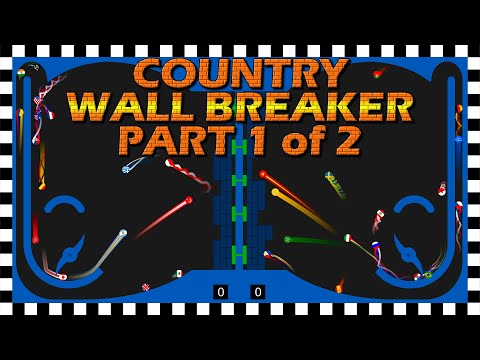 Country Wall Breaker 1 of 2 - World Cup Knockout Tournament - Marble Race Algodoo