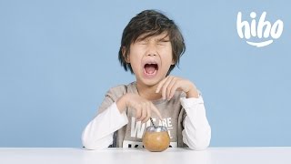 Amerikaanse kinderen proeven buitenlandse thee!