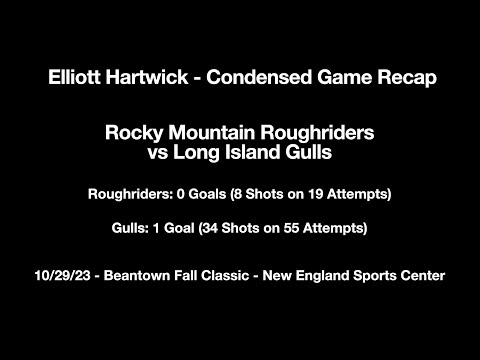 Elliott Hartwick - 10/29/23 - All Shots vs LI Gulls