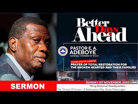 RCCG Sunday Service 1st November 2020 by Pastor E. A. Adeboye - Livestream