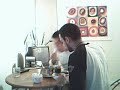 having dinner