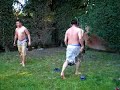 charlie annie vinh vs will karen allen in the ultimate slip n slide relay battle held in van nuys!