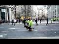 G20 protest London 2009 - Police dog bites man