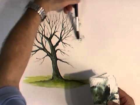 how to paint a tree