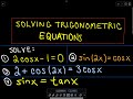 Solving Trigonometric Equations
