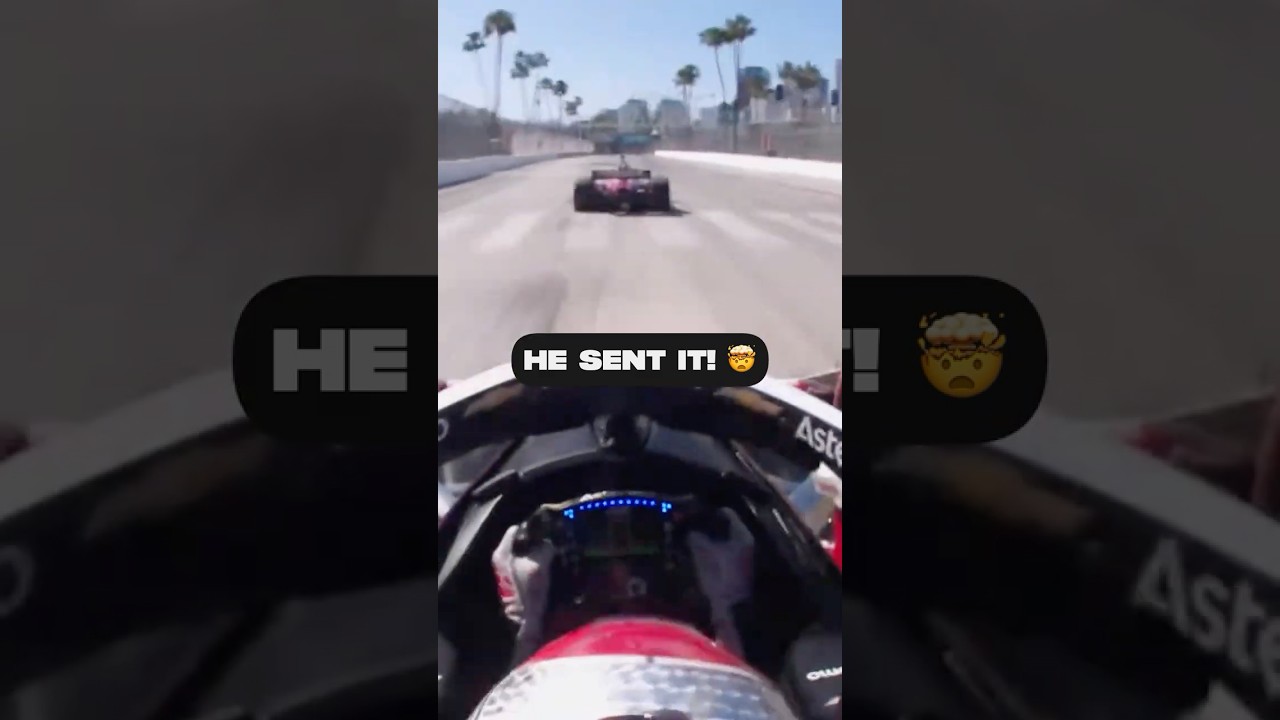 THAT WAS BRAVE! 😮 #indycar #racing #josefnewgarden