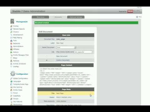 Custom page creation in SkaDate Dating Script