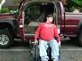 This is me getting into my 03' Chevy 2500HD Pickup & getting locked in place by the Slidelock. It was modified by Rynomobility.com to be wheelchair accessible. I paid/am paying for the truck ONLY, Vocational Rehab paid to have the modifications done so that I could return to the workforce.You can go to their site to check out the stuff they do but would need to go through one of their dealers which you can find on their site to get something modified. They have dealers all over the US and one in the UK as well.If you're in Florida I would recommend Mobility Freedom, Inc. and they can be found at mobilityfreedomvans.com & Brad Stigleman is who I dealt with and he did a great job and continues to do so when & if I need anything. And he is located in their Clearwater Florida office.