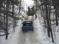 Hill climbing in the snow in sno blind at west branch