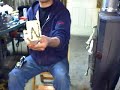 making your own bokken  carving one 3 hrs in 10 mins