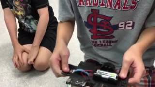 Carter is talking about his 3D printed car!!! 3D printing is so cool!!!!