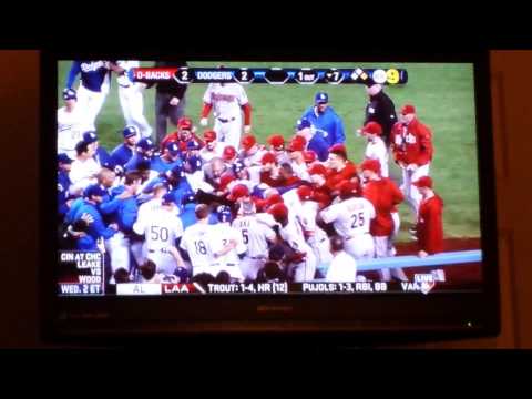 LA dodgers Vs Arizona Diamondbacks fight 6-11-2013