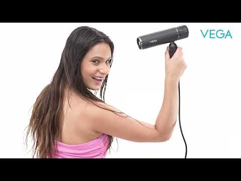 Vega Style Pro 1600W Hair Dryer With 2X Faster Drying And 2 Attachment (VHDH-34)
