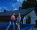 noor op de trampoline