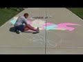 Time Lapse Sidewalk Chalk Drawing of Superman