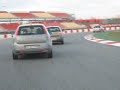 Nydia conduciendo su Grande Punto en el Circuit de Montmelo