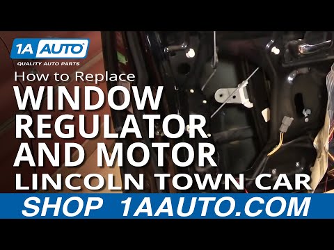 How To Replace Install Front Window Regulator and Motor PART 1 Lincoln Town Car 98-11 1AAuto.com