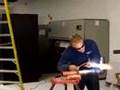 Welding Air Conditioner Plumbing
